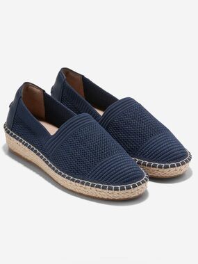 COLE HAAN Women's Cloudfeel Espadrille II Slip-On Loafers, Marine Blue, Sz 8B